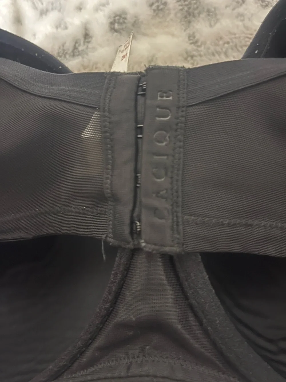 Cacique Lightly Lined Balconette Black Bra-44G - Picture 4 of 7